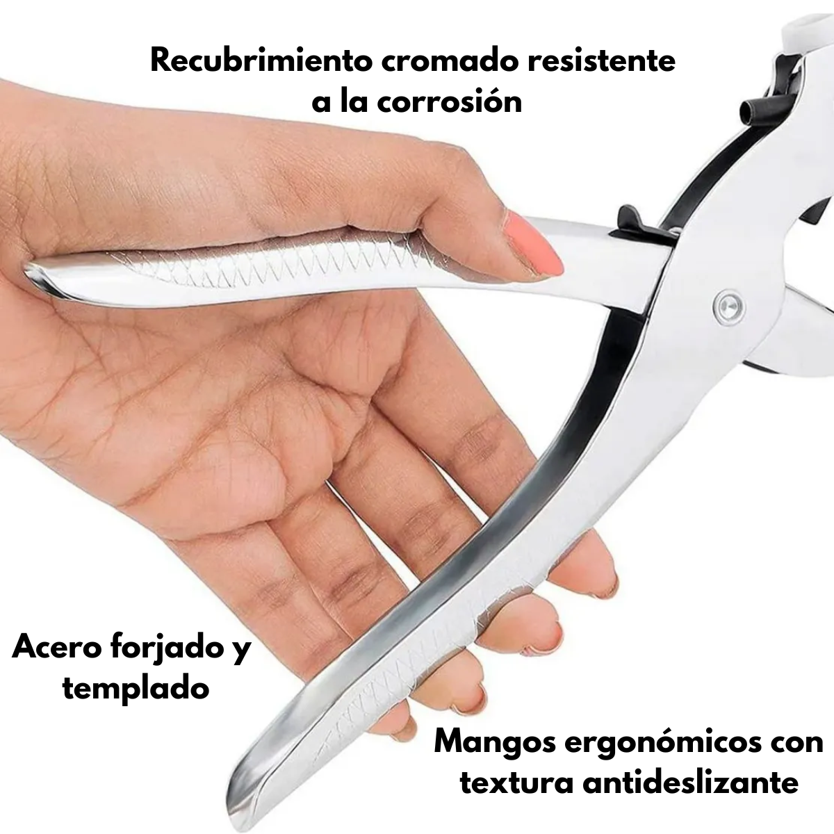 Kit Sacabocados Ojaladora Ojetes Pinza Perforadora Cuero-6