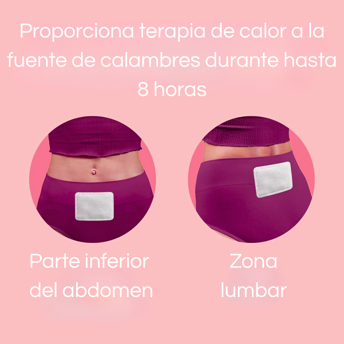 Pack 8 Parches Térmico Calor Menstrual Calmante-4