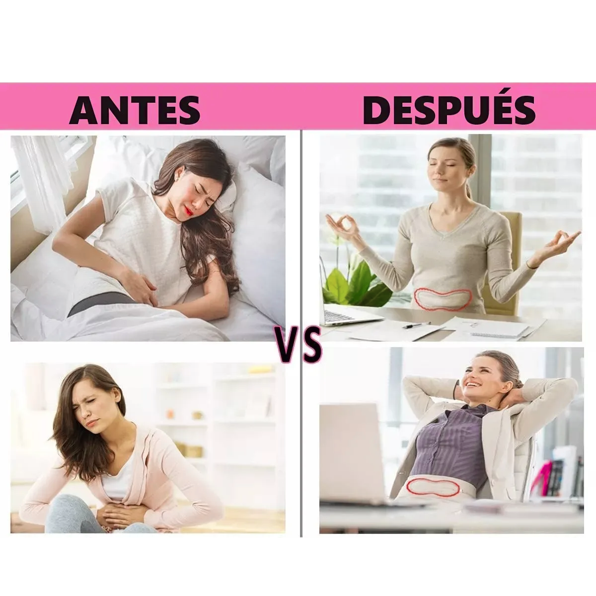 Pack 8 Parches Térmico Calor Menstrual Calmante-6