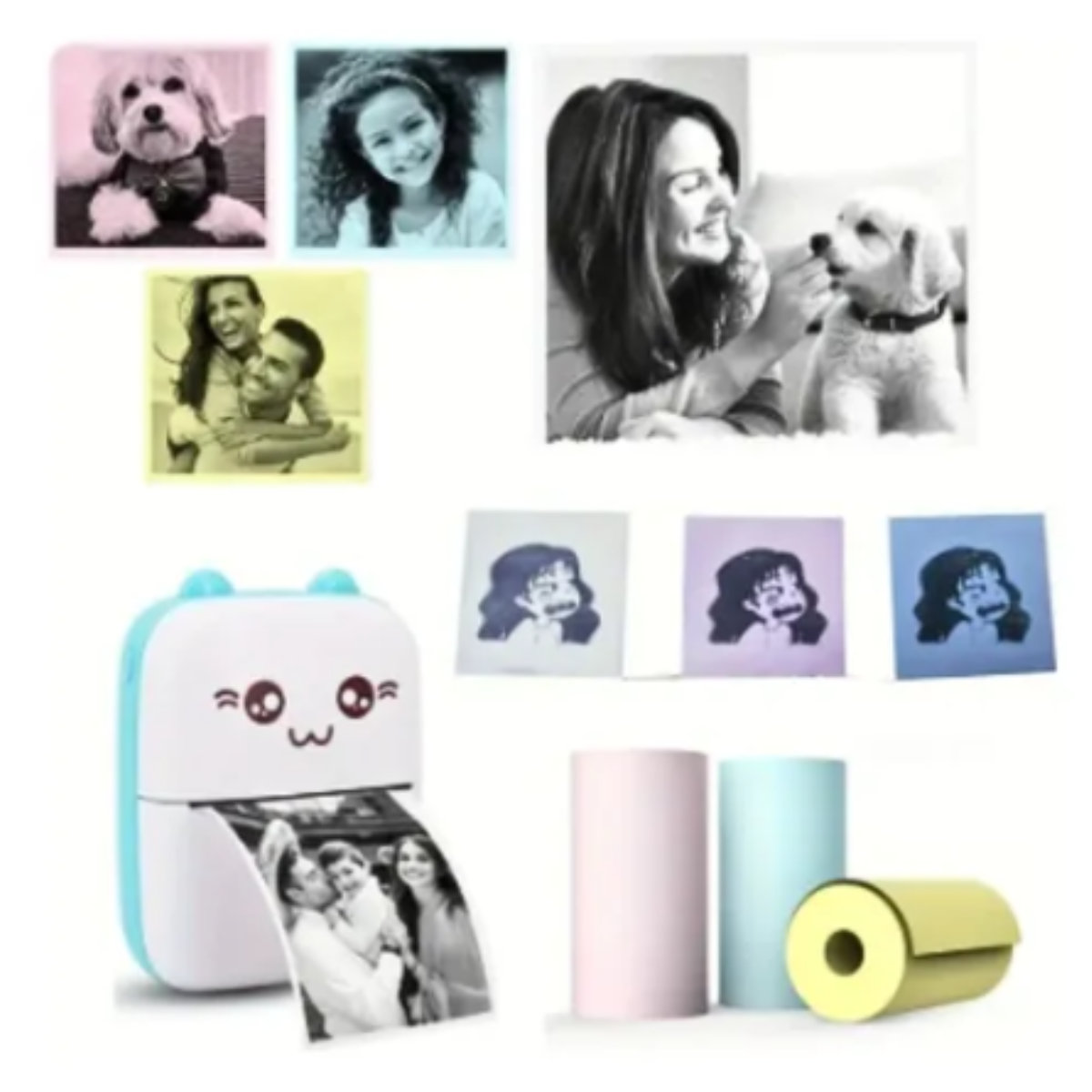 Kit 5 Rollos Papel Térmico 56mm Para Mini Impresora Blanco-6