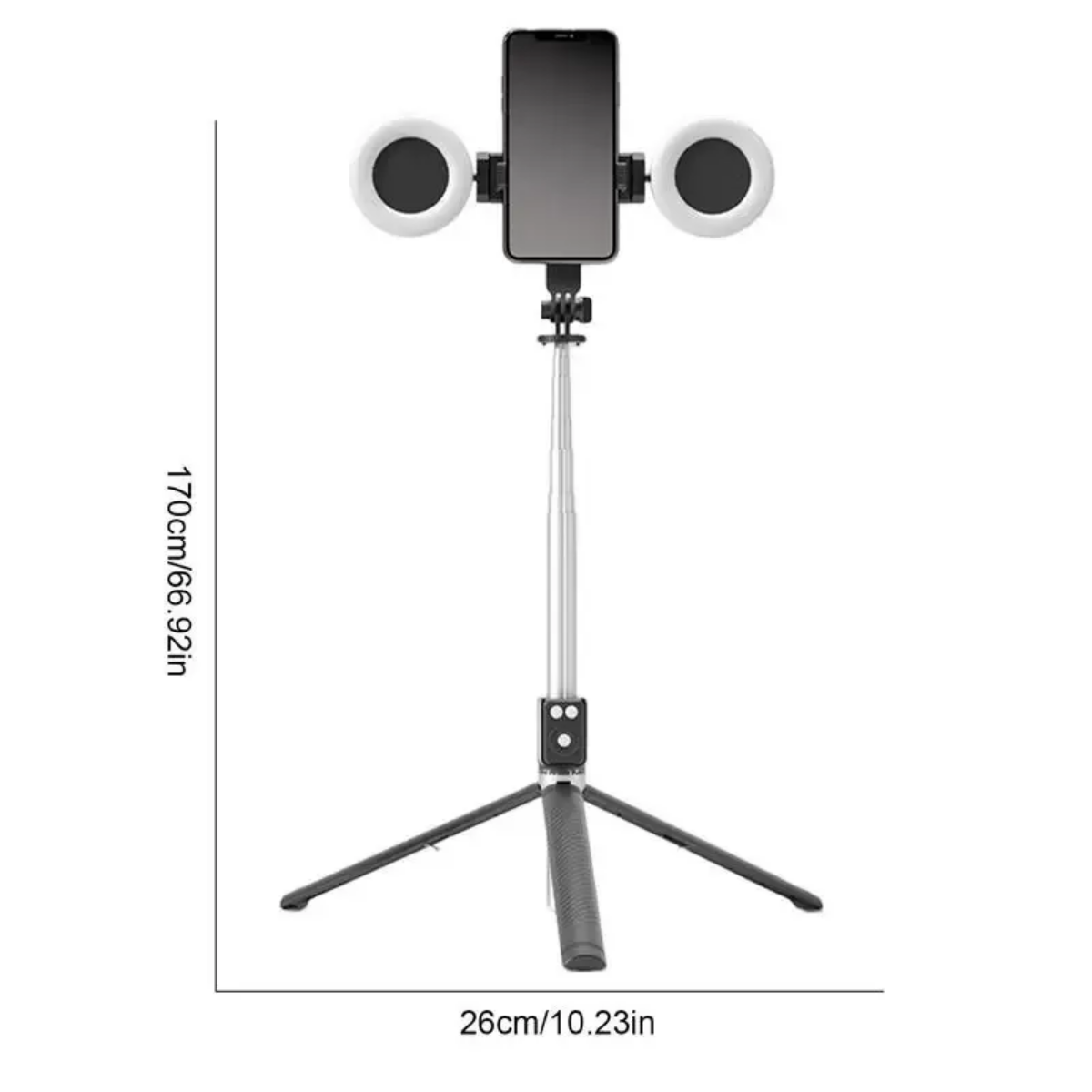 Tripode Selfie Con Aro De Luz Y Control Remoto Para Celular-3