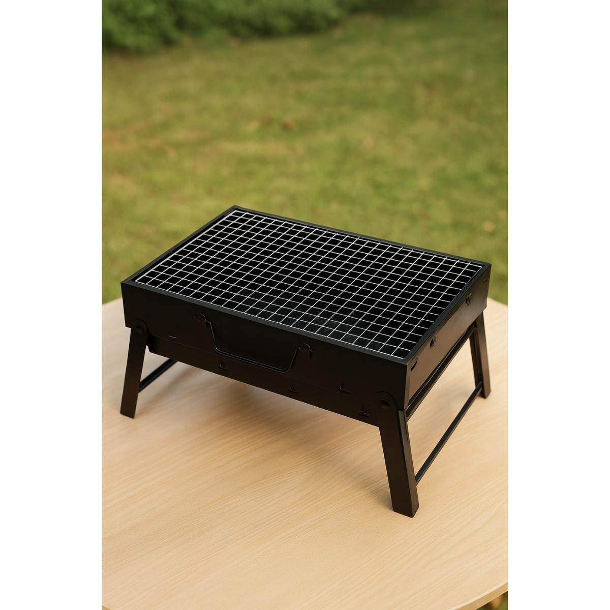 Mini Parrillera Plegable Portátil A Carbón Para Asados-2