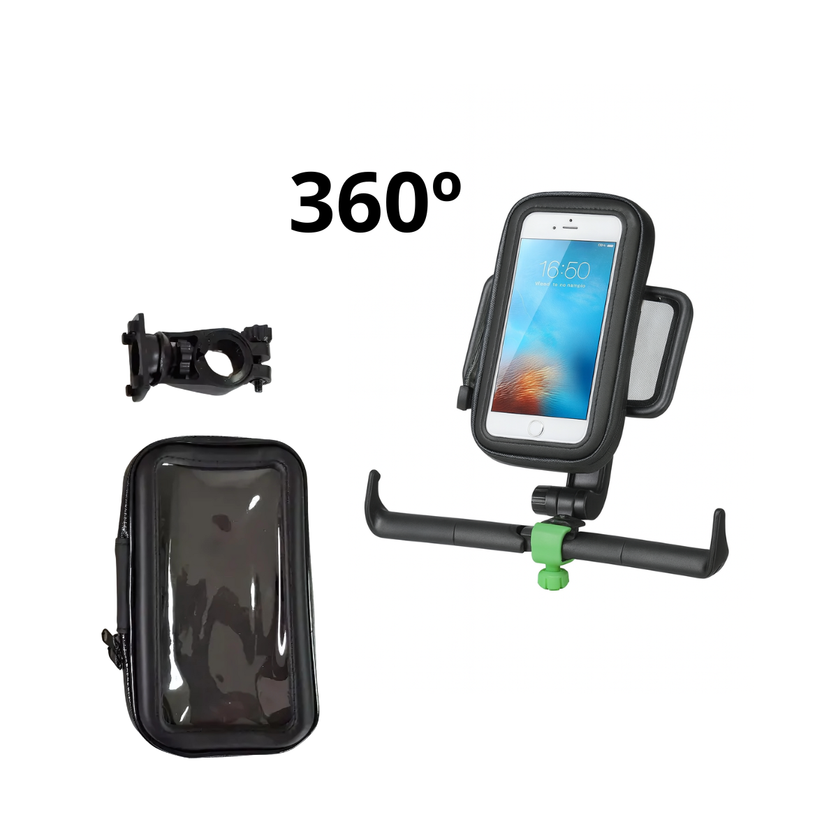 Soporte De Celular Para Bicibleta Impermeable Rotación 360-3