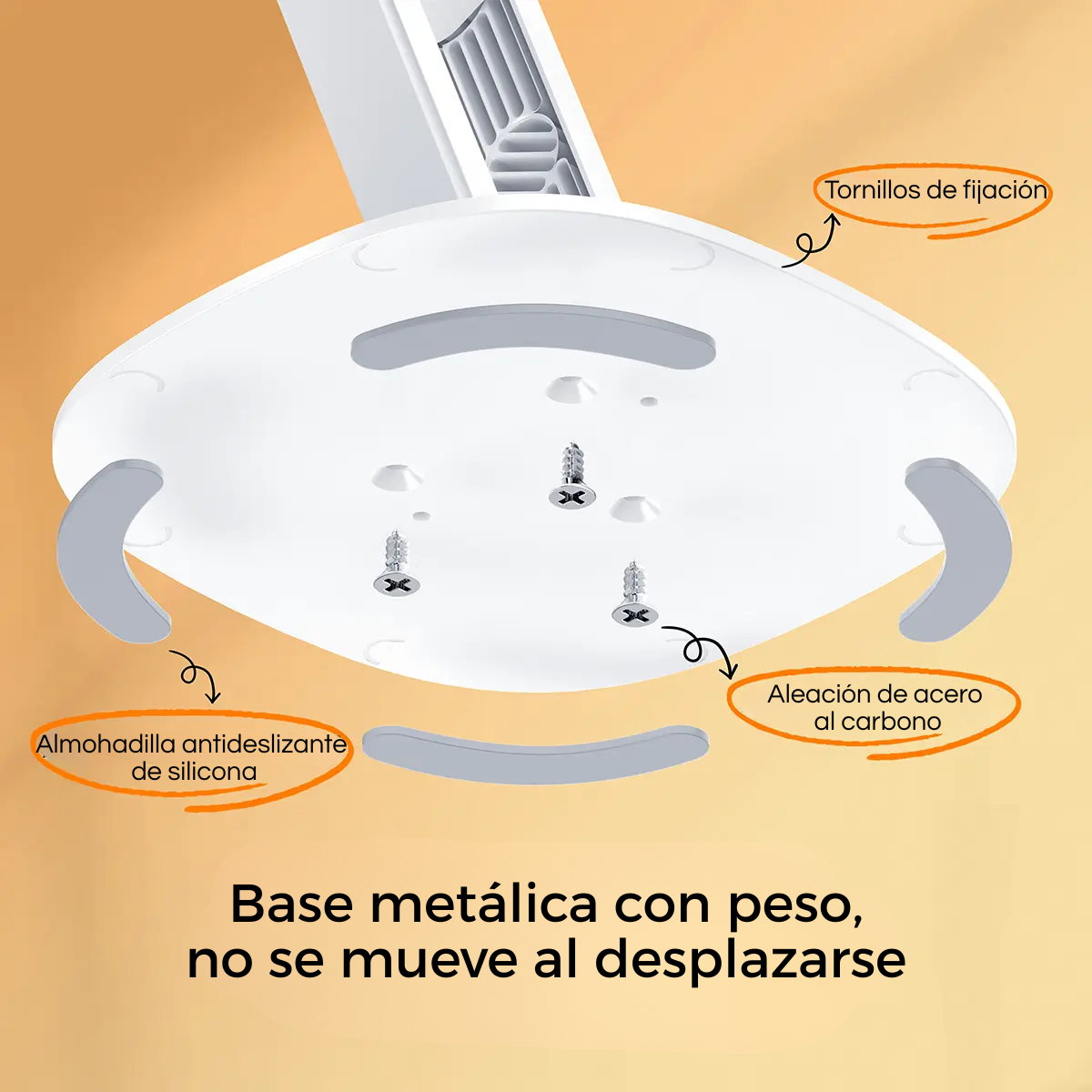 Soporte Celular De Escritorio Giratorio Ajustable Blanco-2