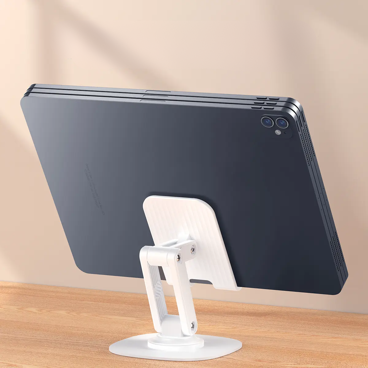 Soporte Celular De Escritorio Giratorio Ajustable Blanco-4