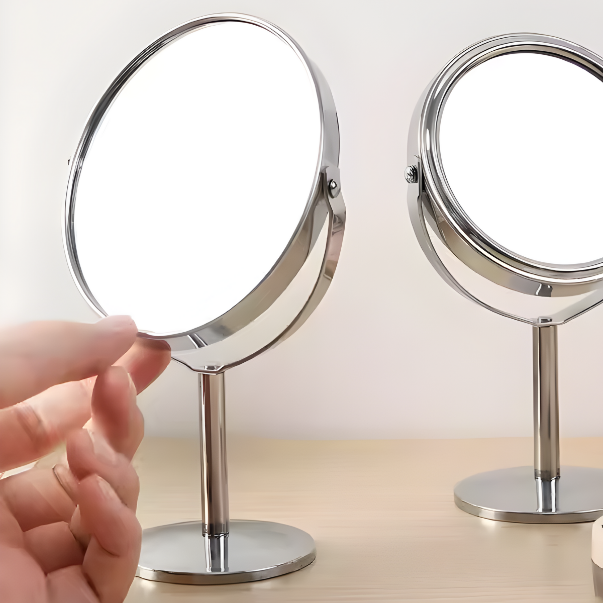Mini Espejo Maquillaje Tocador Doble Cara Con Aumento-6