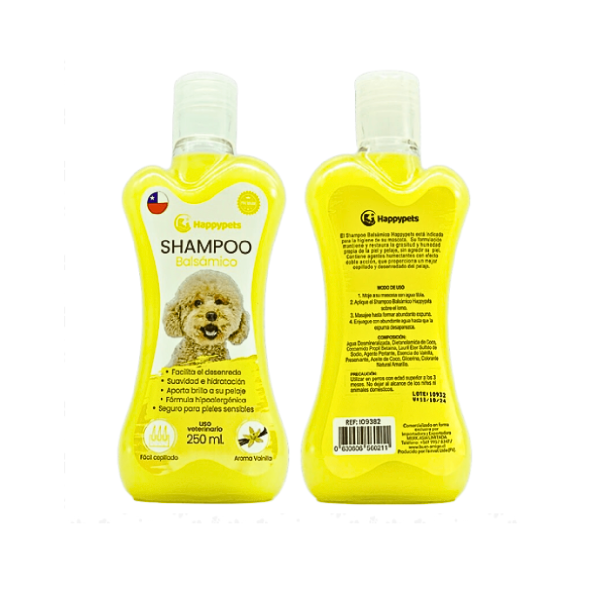 Shampoo Balsamico Desenredante Para Perros Happy Pets 250ml-2