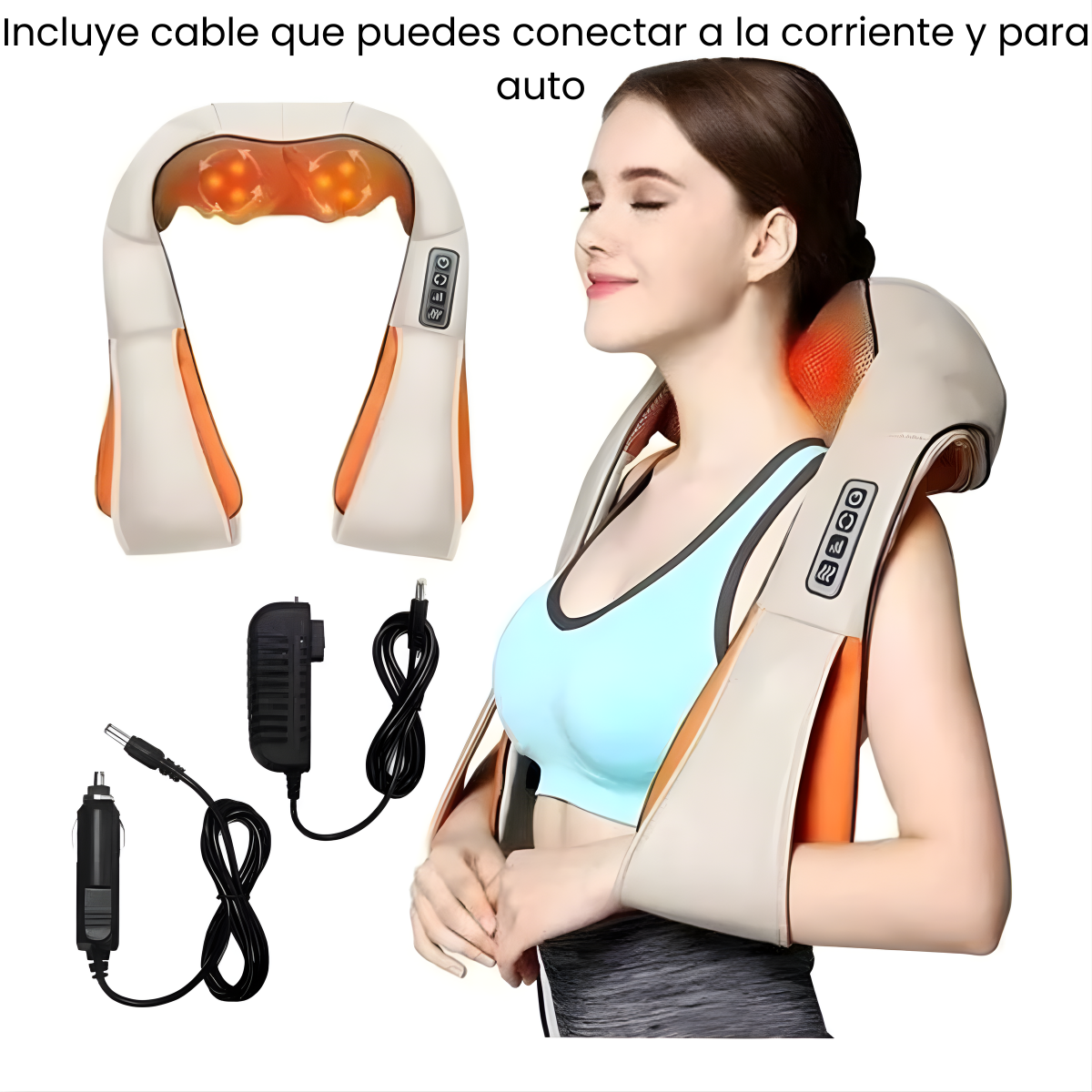 Masajeador Cervical Cuello Hombro Espalda Luz Roja-2