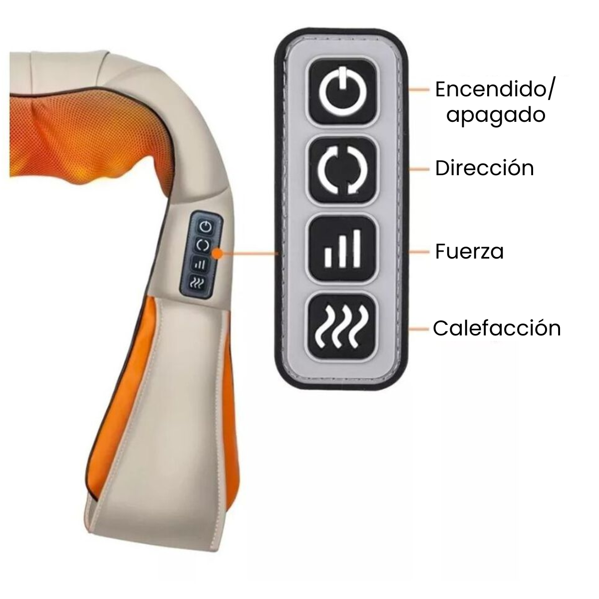 Masajeador Cervical Cuello Hombro Espalda Luz Roja-5