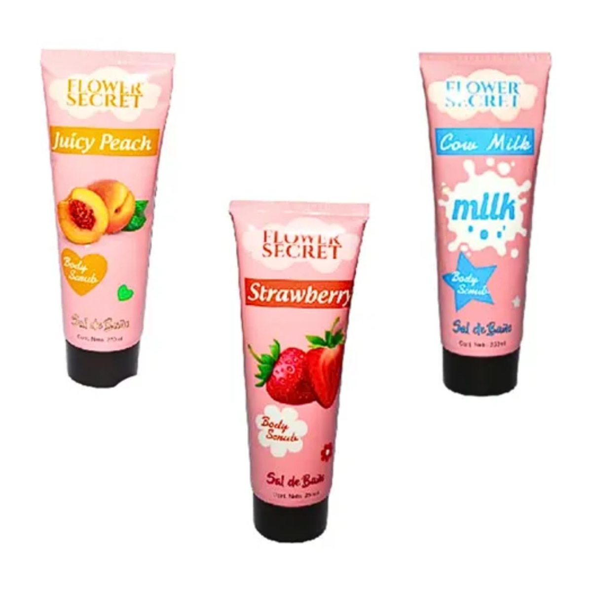 Sal De Baño Exfoliante Corporal Durazno Flower Secret-3
