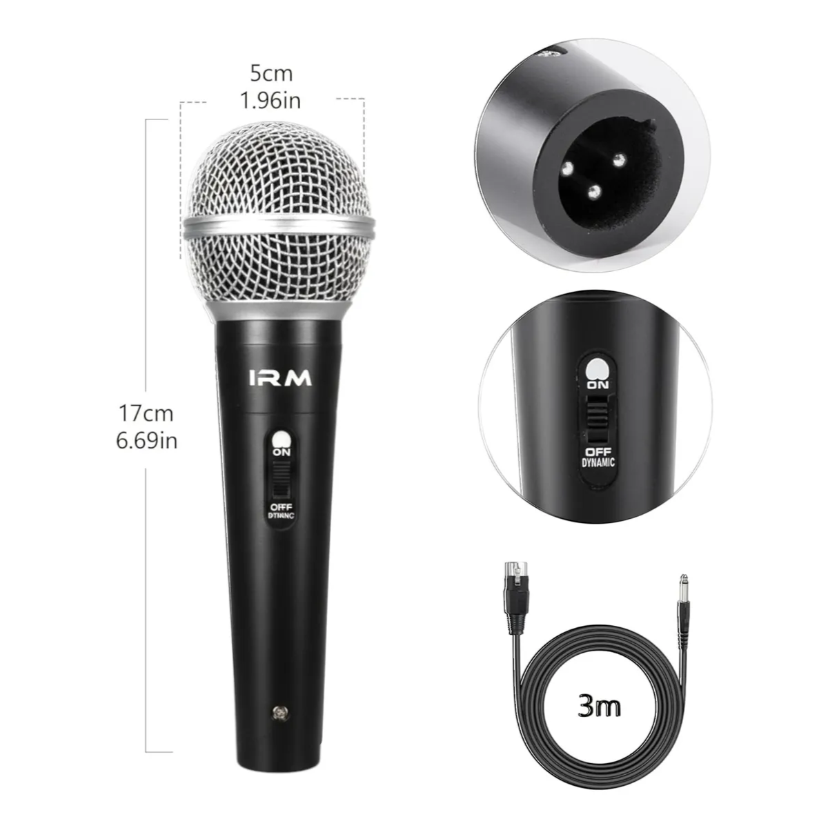 Microfono Karaoke Profesional Con Cable Conexion Auxiliar-4