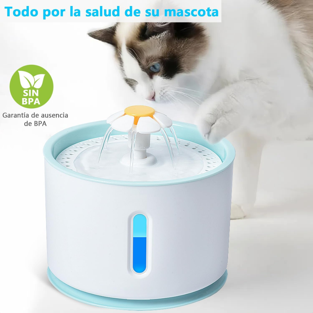 Fuente De Agua Para Gatos Y Perros 2 4 Litros Silenciosa-3