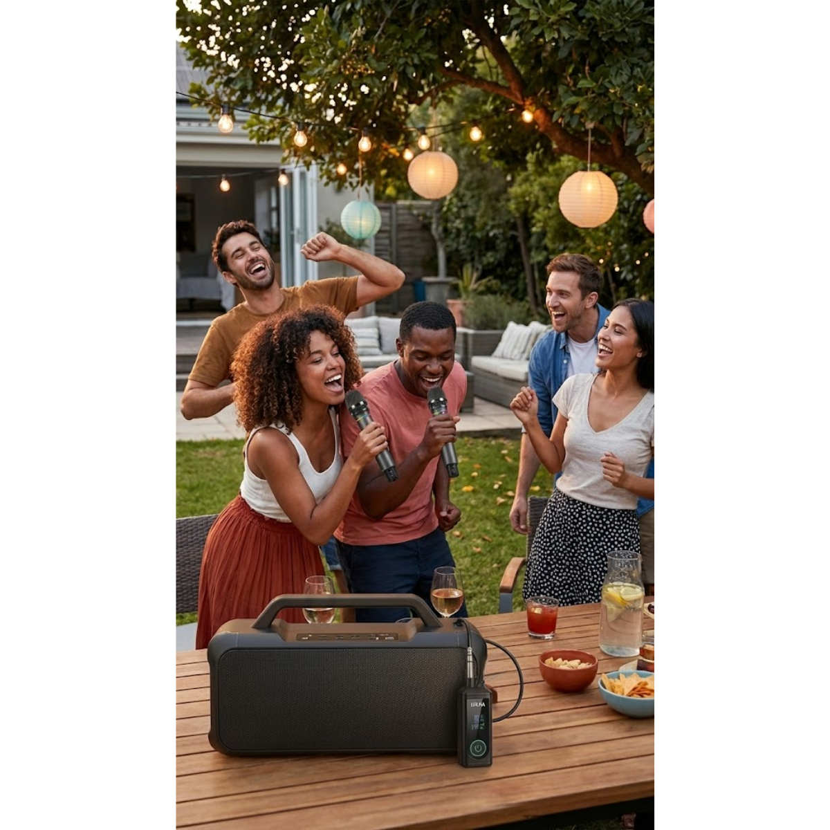 Pack 2 Microfonos Inalambricos Profesional Conexion Auxiliar-5