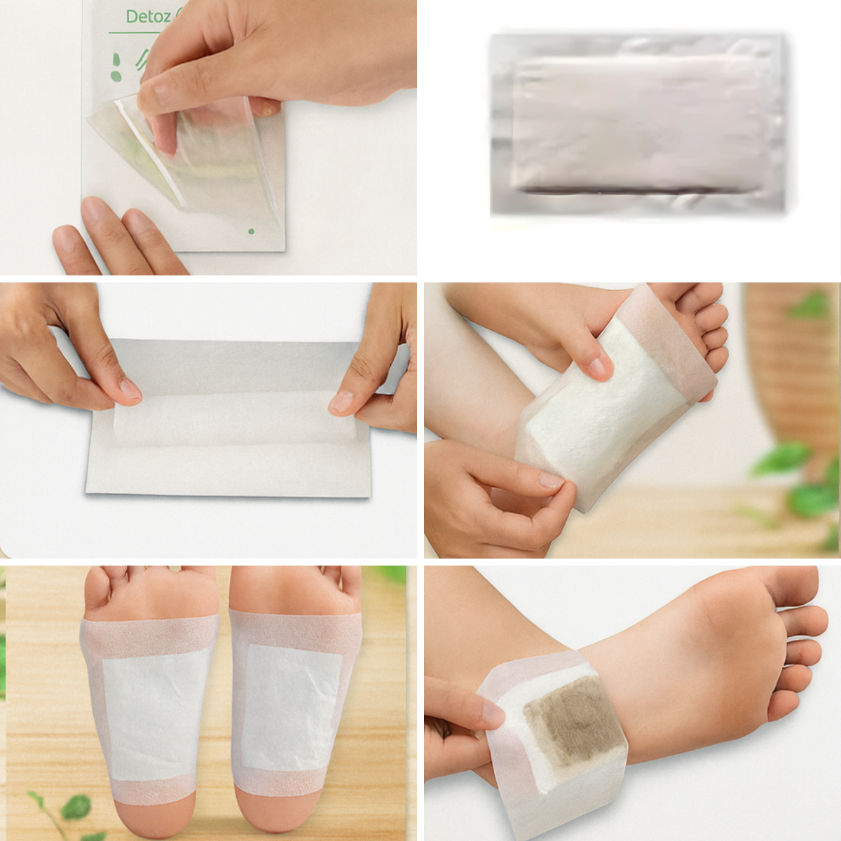 Pack 10 Parches Para Pies Detox Desintoxicantes Natural-6