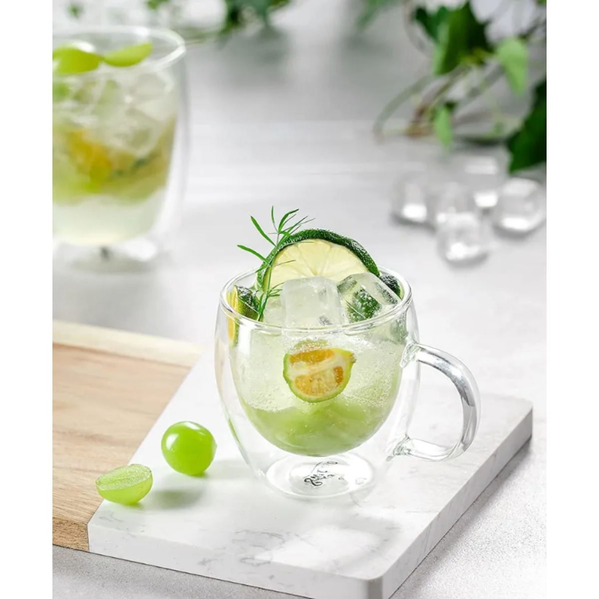 Pack 2 Tazas Transparente Vidrio Café Té Multiuso 150ml-4