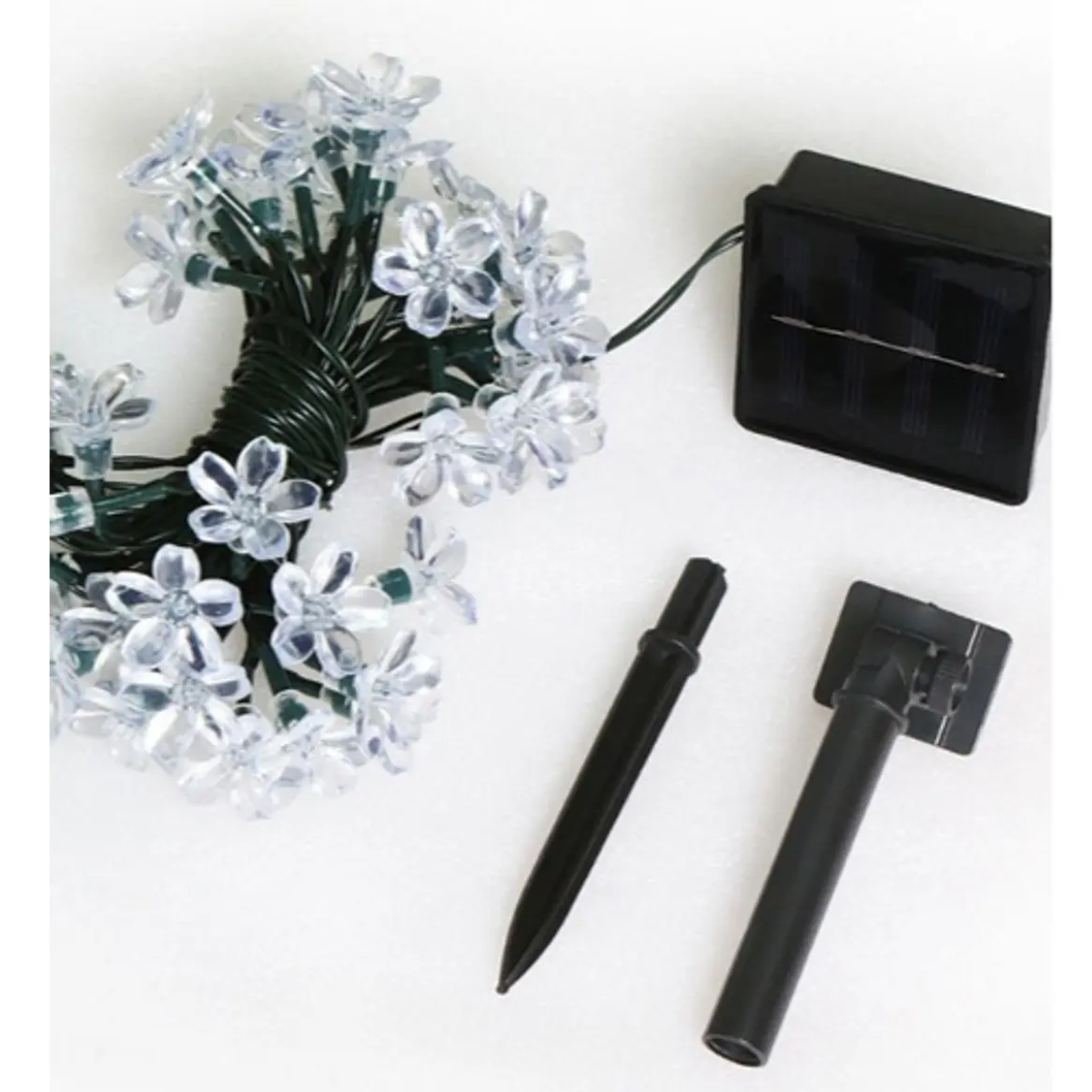 Luces Navidad Dise o Flores Silicona 9mts Solar Multicolor-4