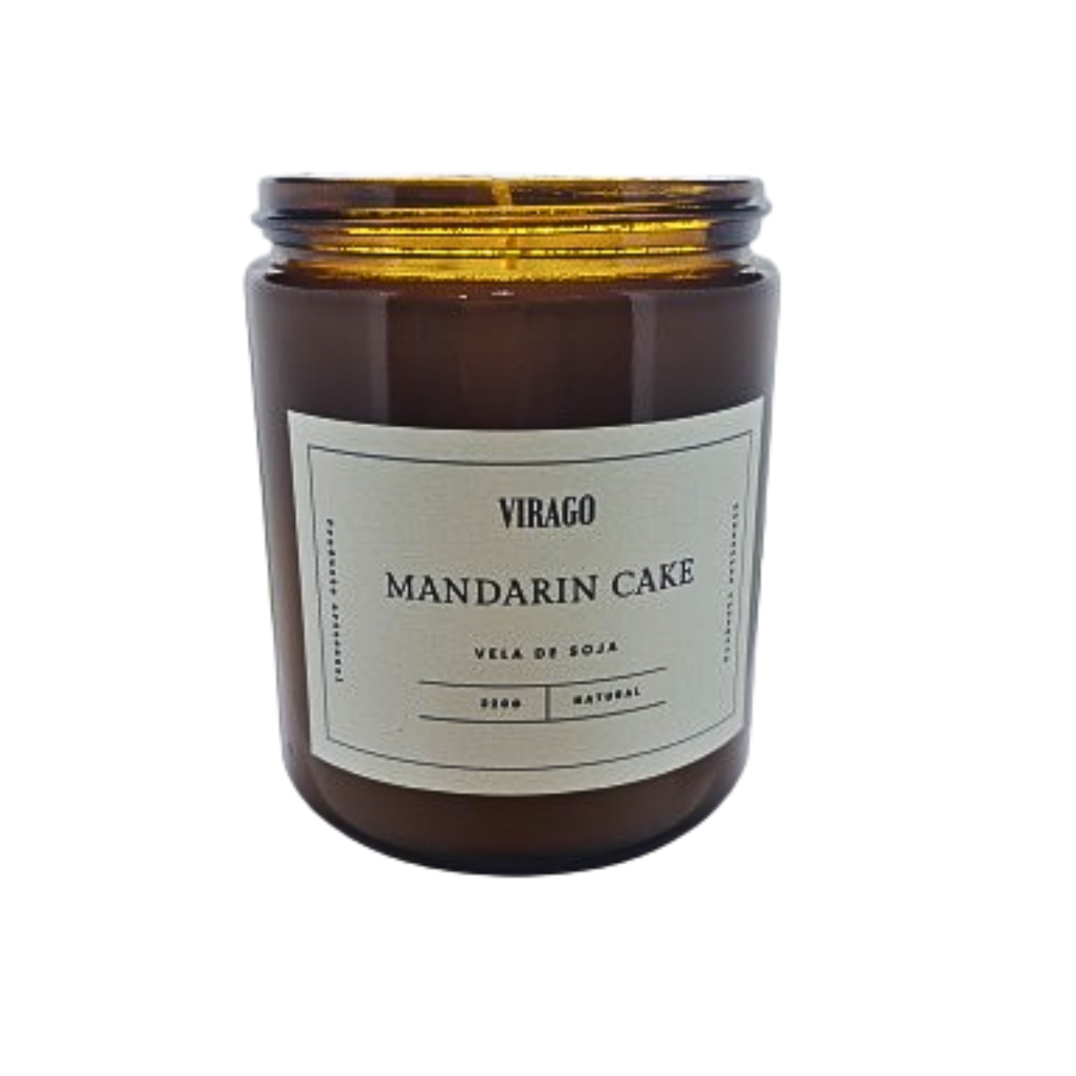 Vela De Soya Aromática Gold Mandarin Cake Virago 100gr-0