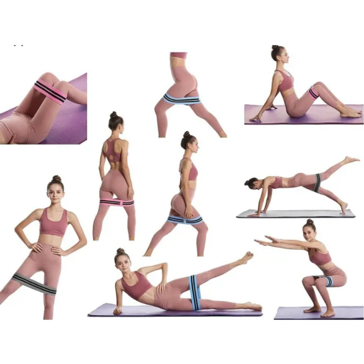 Set 3 Bandas Elasticas Resistencia Para Gluteos Piernas-6