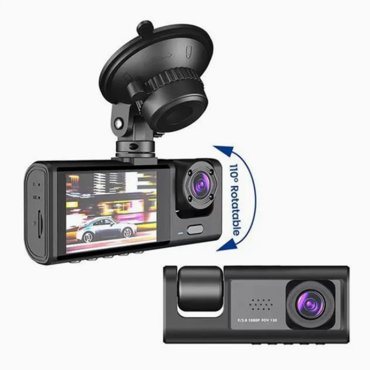 Camara Para Auto Dual Visión Frontal Hd 1080p-3