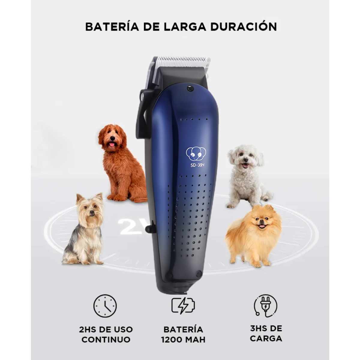 Kit Peluqueria Canina Saeday Maquina Corta Pelo Con Maletin-4