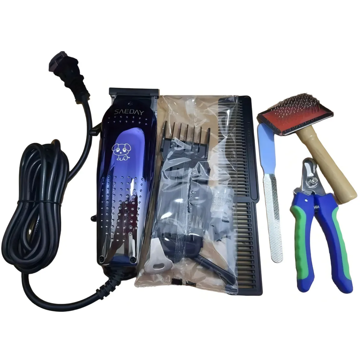 Kit Peluqueria Canina Saeday Maquina Corta Pelo Con Maletin-5