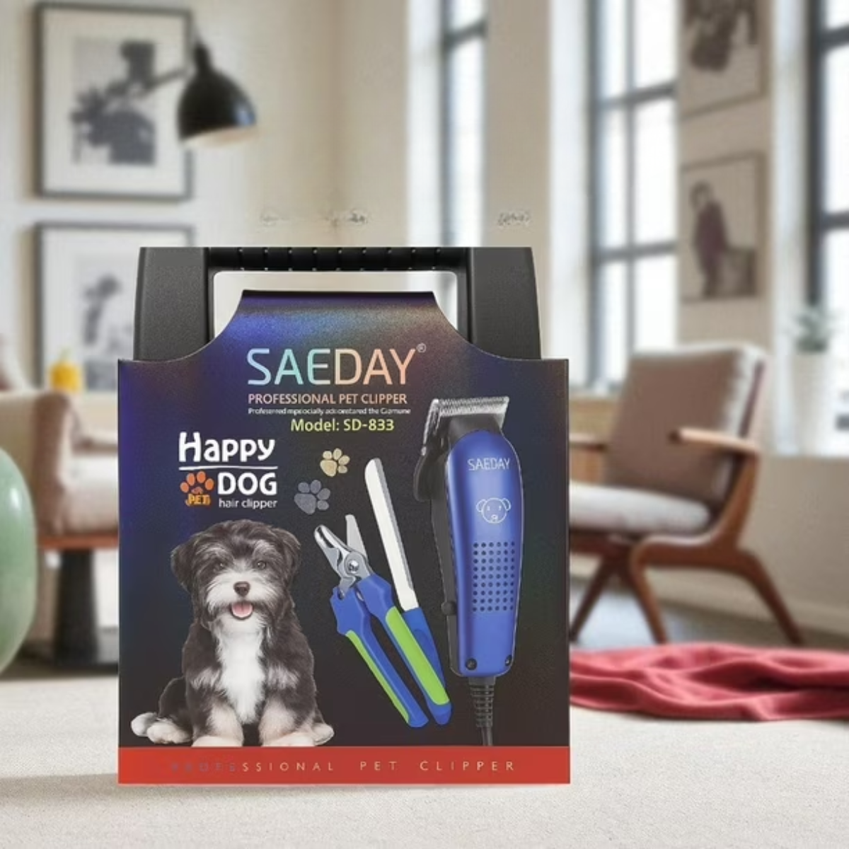 Kit Peluqueria Canina Saeday Maquina Corta Pelo Con Maletin-6