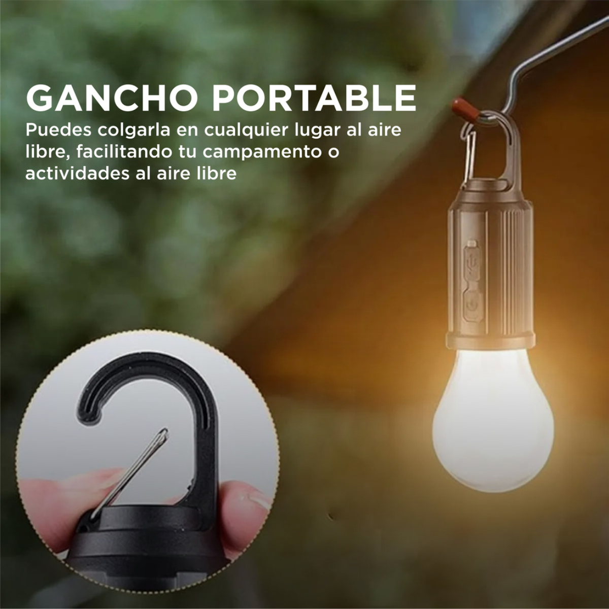 Lampara Led Portatil Recarga Solar Usb C Luz Calida Camping-2
