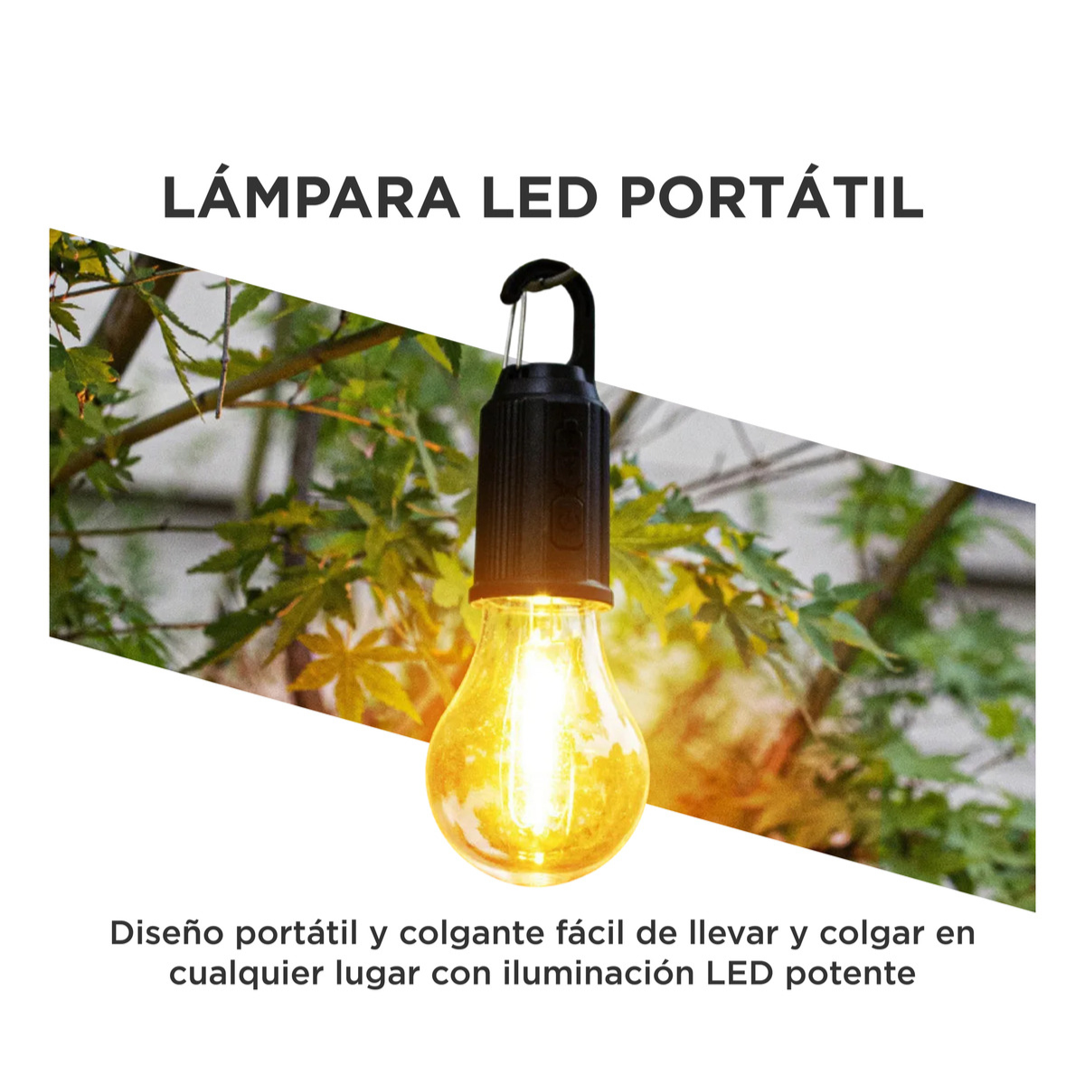 Lampara Led Portatil Recarga Solar Usb C Luz Calida Camping-3