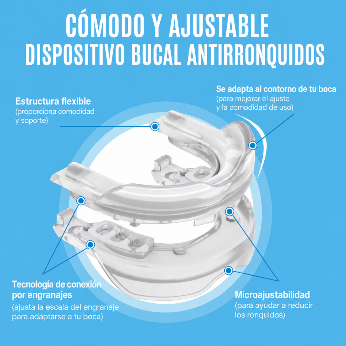 Ferula Anti Ronquido Protector Bucal Antirronquidos Bruxismo-3