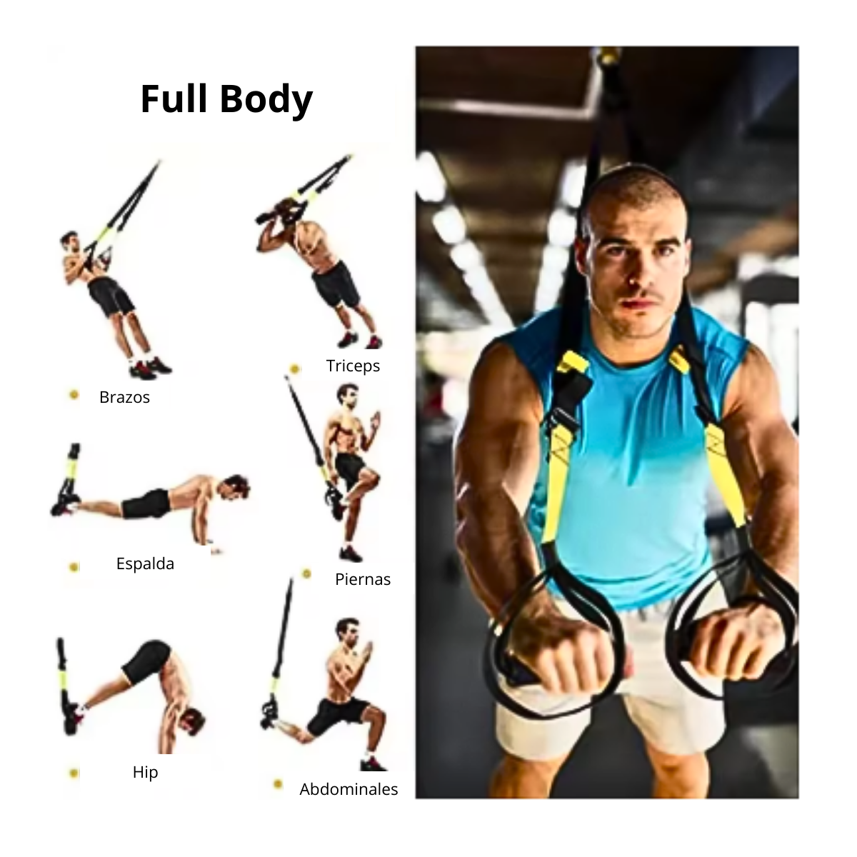 Set Bandas De Suspensión Entrenamiento Trx Crossfit-7