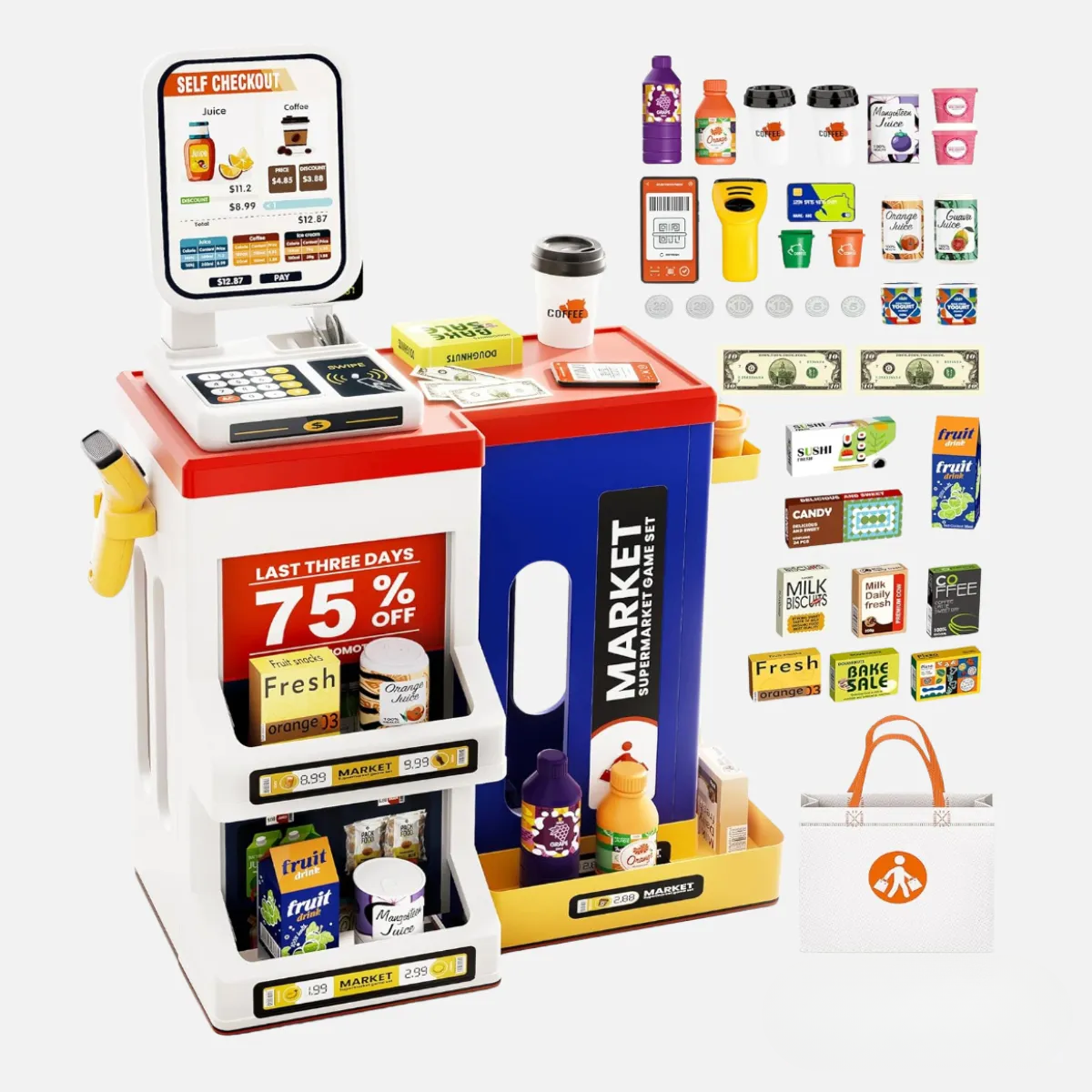 Set De Juguete Supermarket Caja Registradora Y Accesorios-2