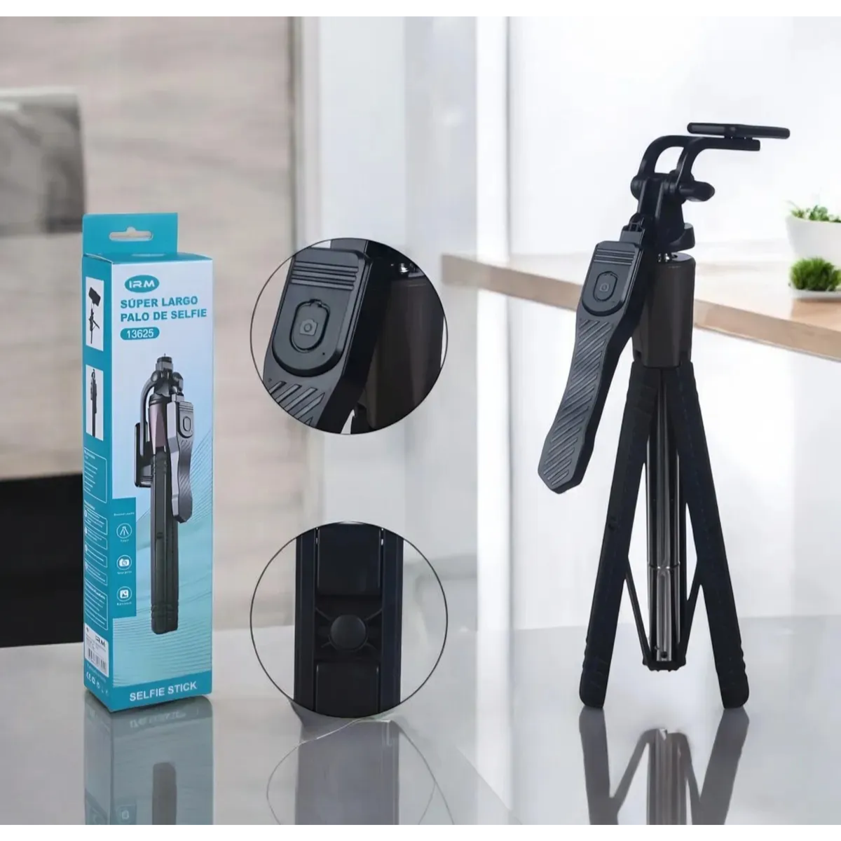 Tripode Soporte Celular Palo Selfie + Control Por Bluetooth-3