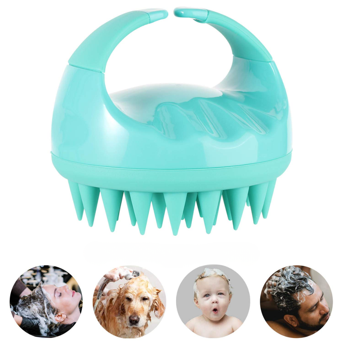 Cepillo Masajeador De Silicona Para Cuero Cabelludo Y Lavado-6