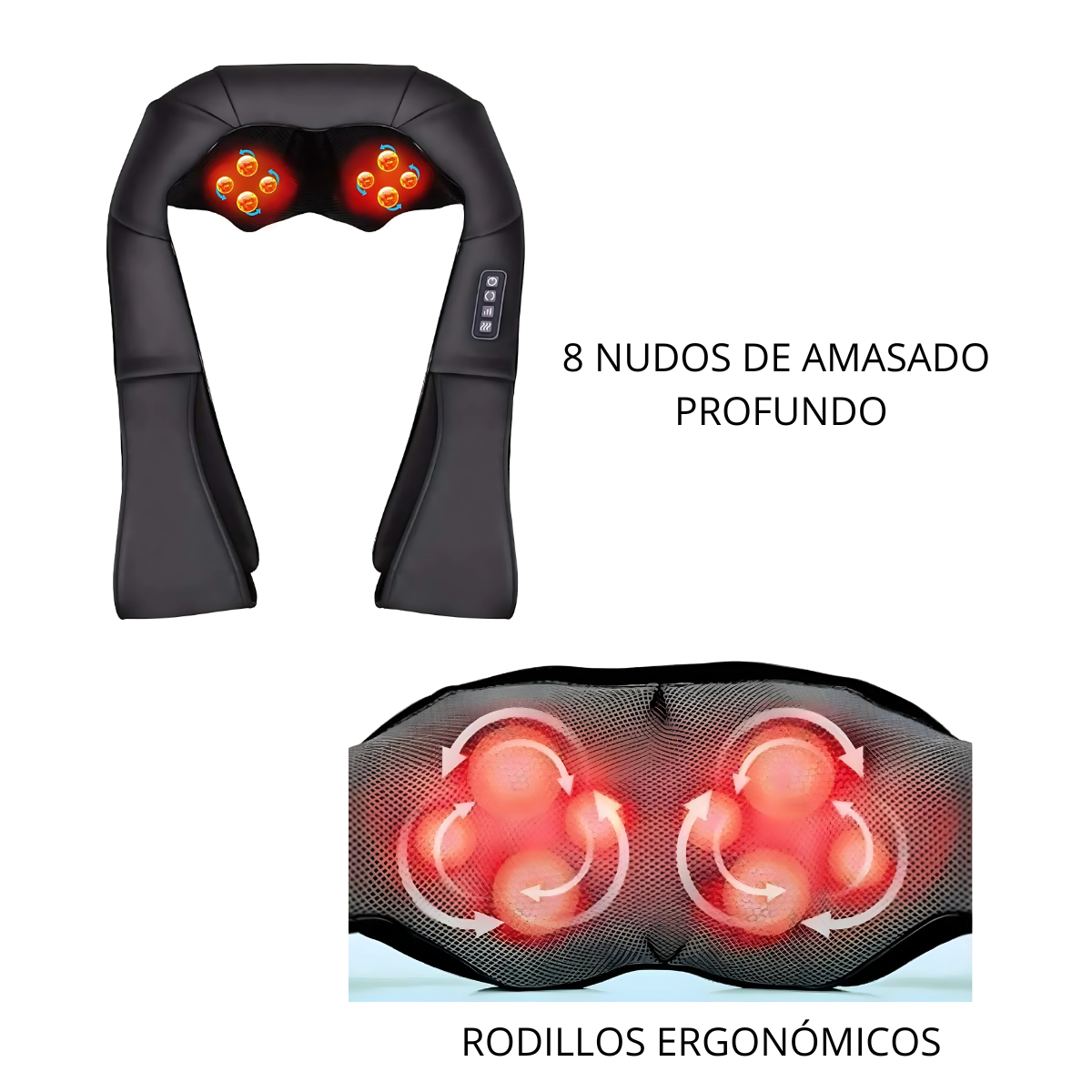 Masajeador Relajante Cervical Cuello Y Hombros Inalambrico Luz Infraroja-3