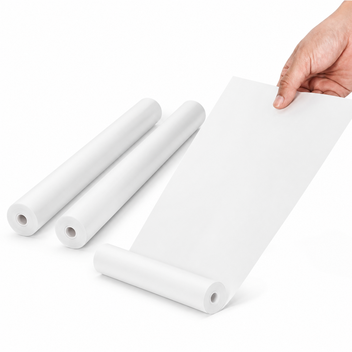 Pack 3 Rollos De Papel Termico Para Impresora Portatil-0