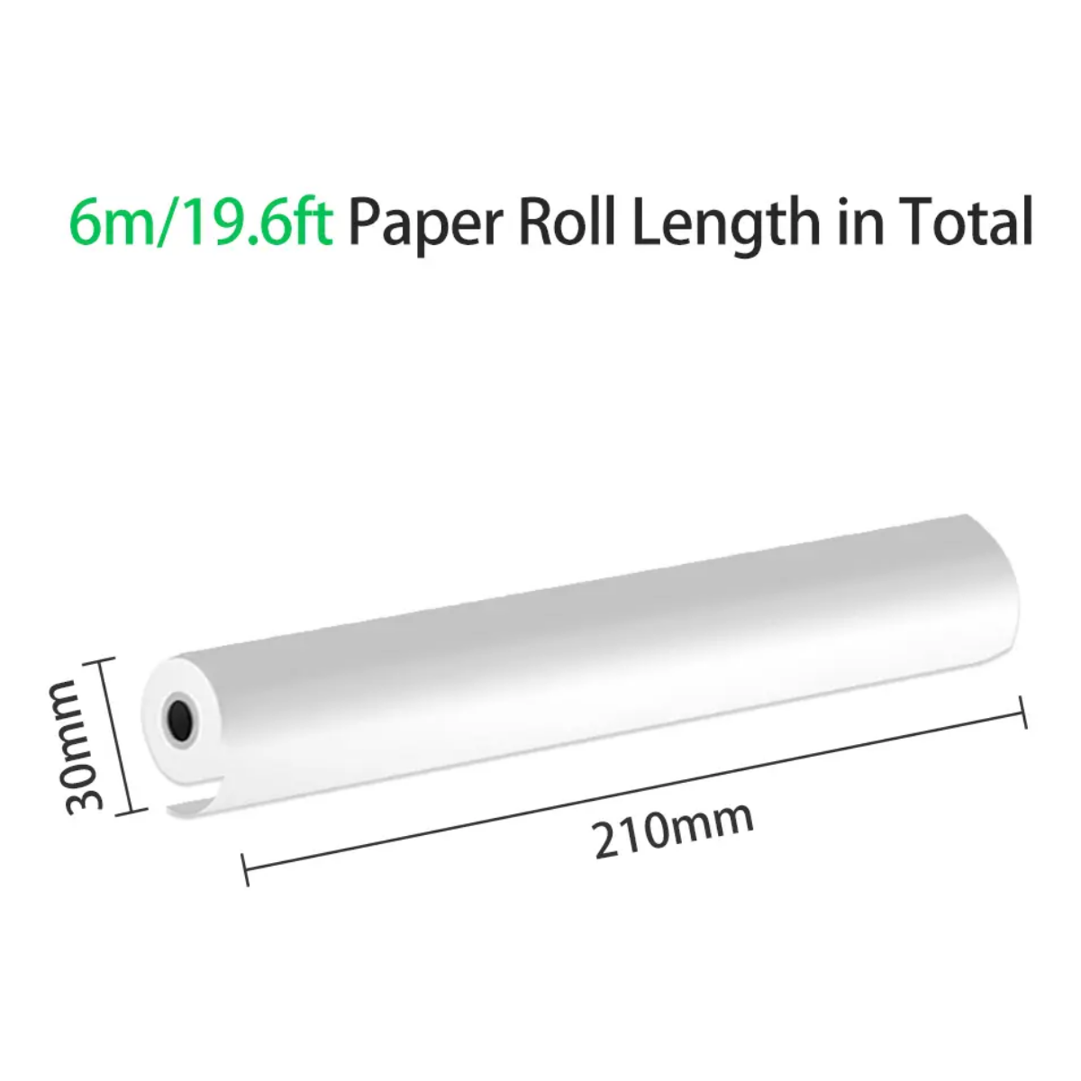 Pack 3 Rollos De Papel Termico Para Impresora Portatil-2