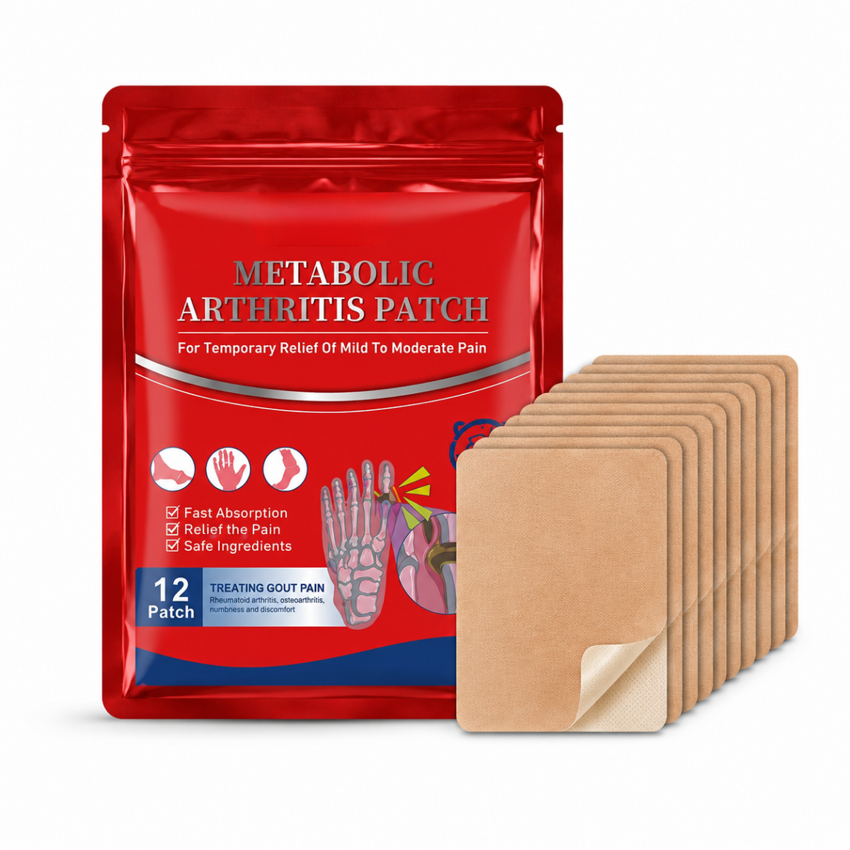 Pack 24 Parches Para Alivio Dolor Artritis Metabolica-0