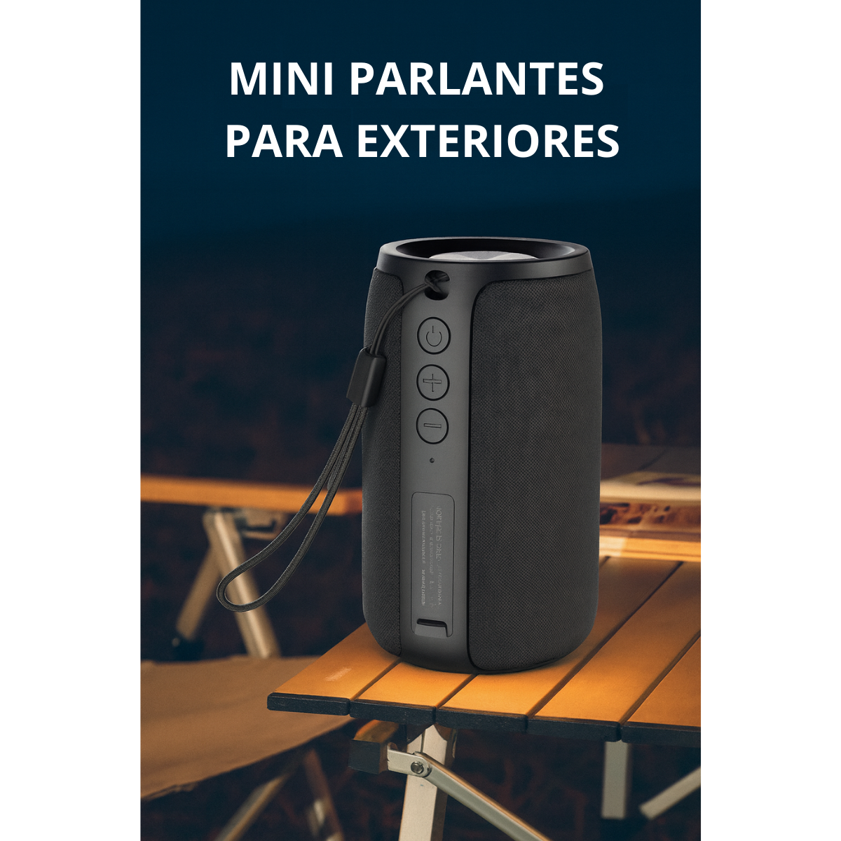 Parlante Altavoz Portátil Bluetooth Inalámbrico Negro-5