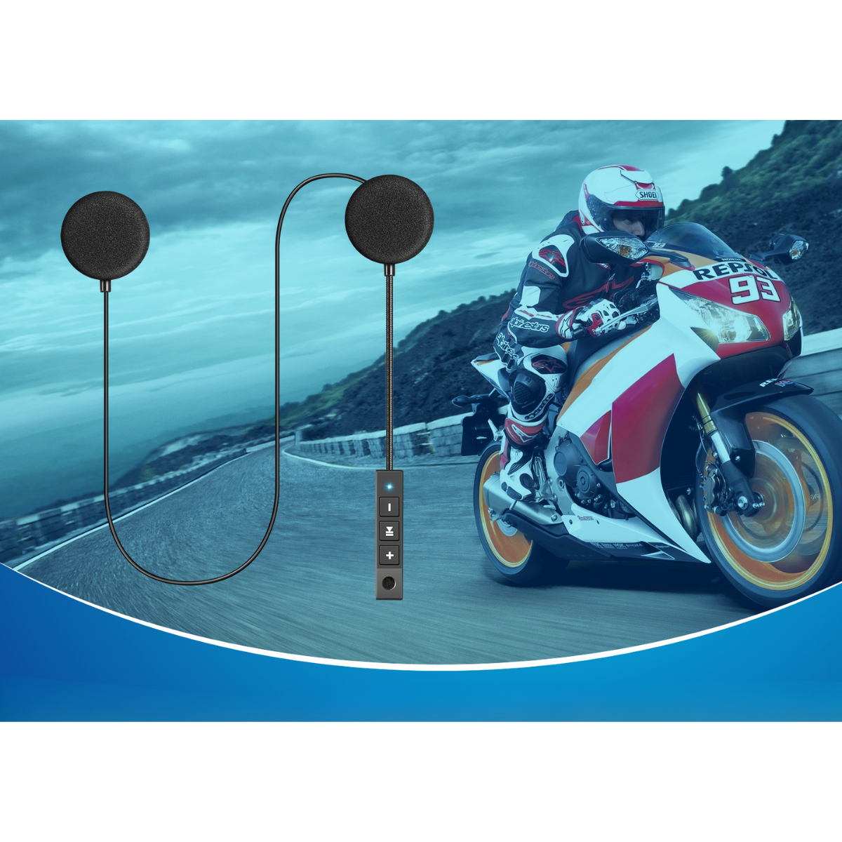 Audífonos Auriculares Inalámbrico Para Casco Motocicleta-4