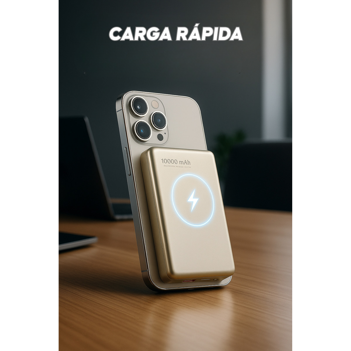 Cargador Portatil 10000mah Magnetico iPhone Android-4