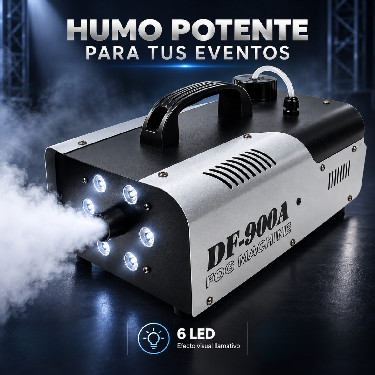 Maquina De Humo Y Luces 900w Para Fiestas Eventos-1