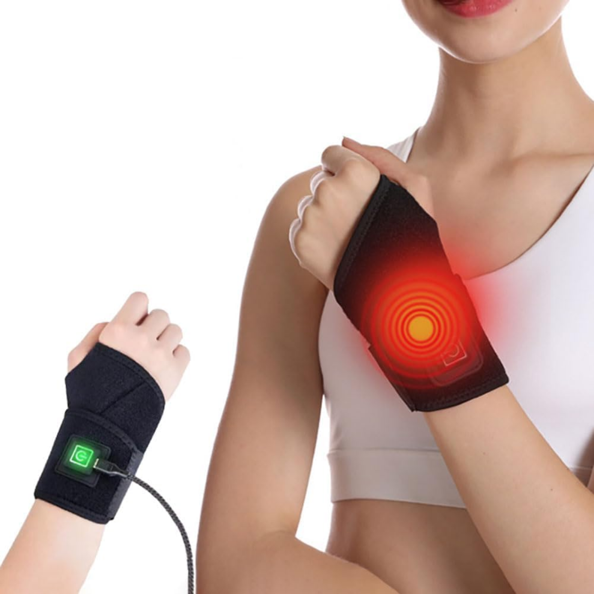Munequera Termica Electrica Compresa Calor Ajustable Usb-0