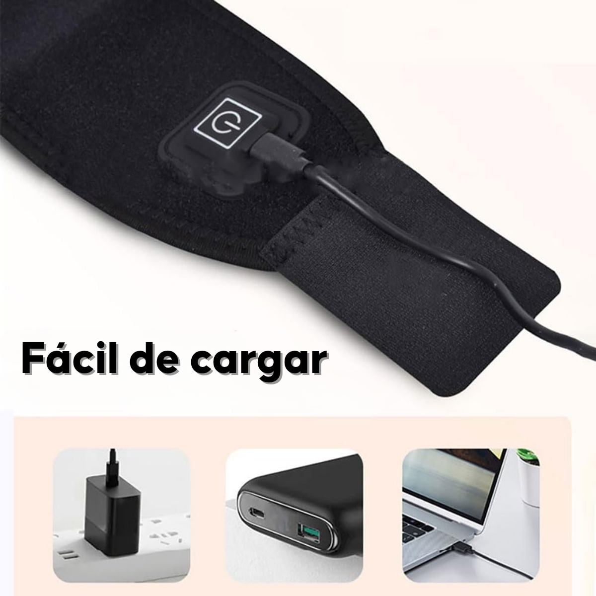 Munequera Termica Electrica Compresa Calor Ajustable Usb-4