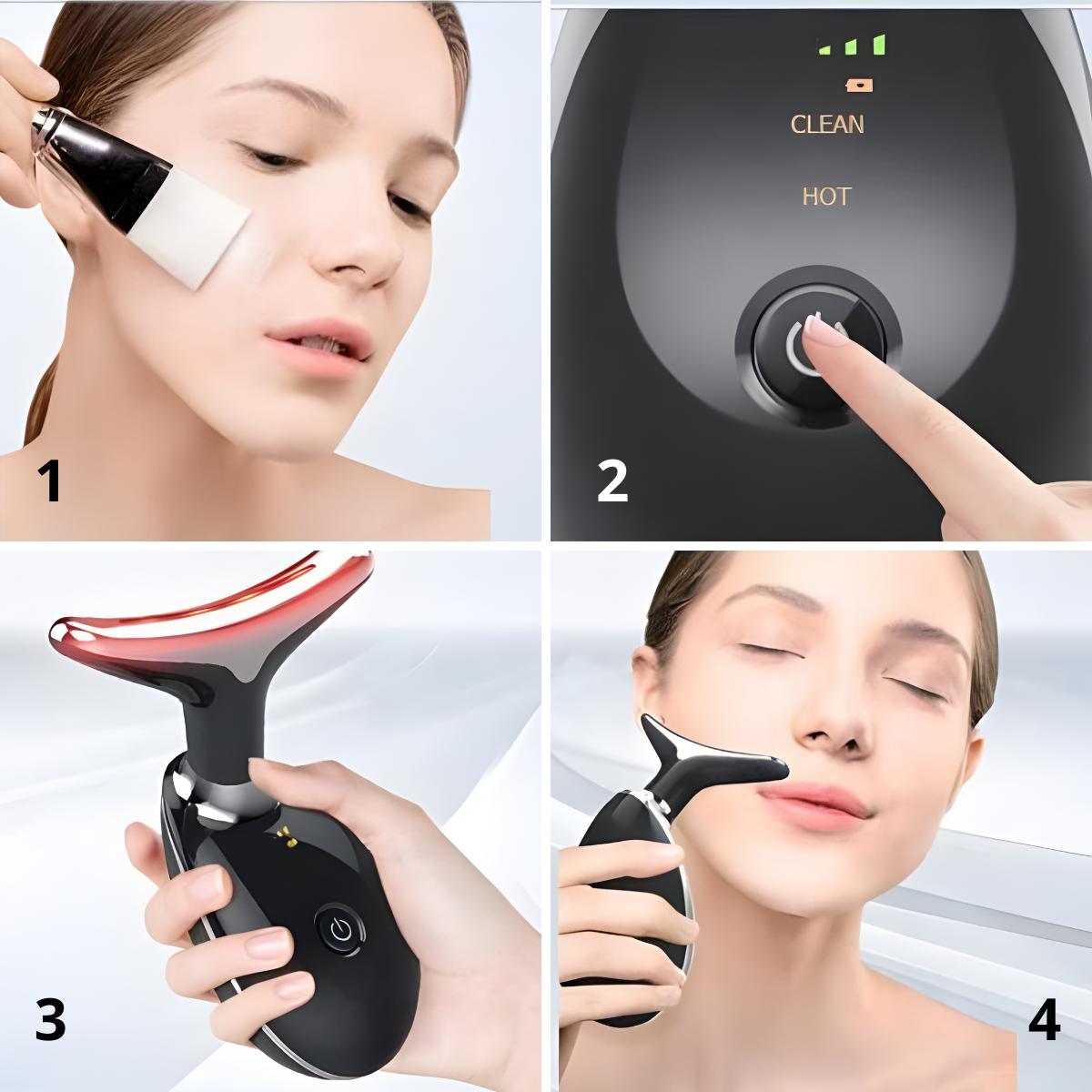 Masajeador Facial Cuello Antiarrugas Lifting Luz Roja-5