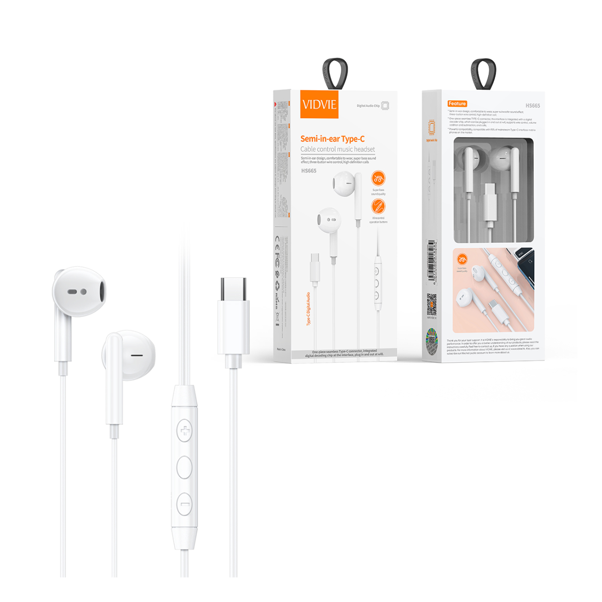 Audifonos Con Cable Tipo C Para iPhone Y Android-4