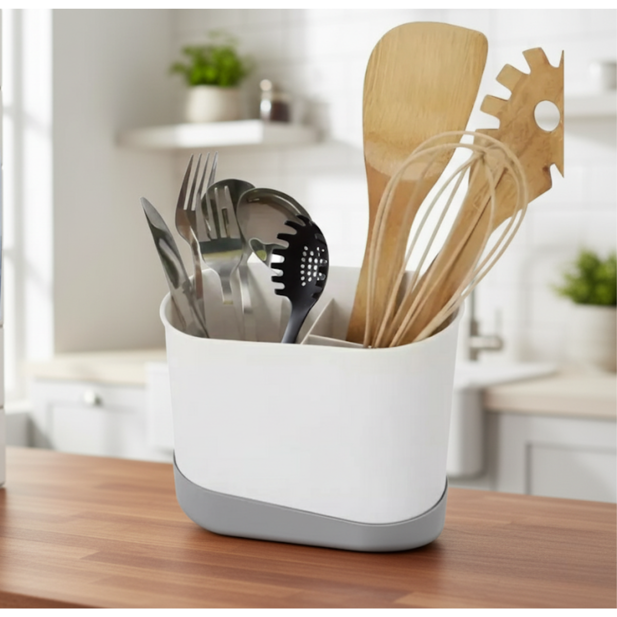 Organizador Escurridor Utensilios Cubiertos Cocina Multiuso-1