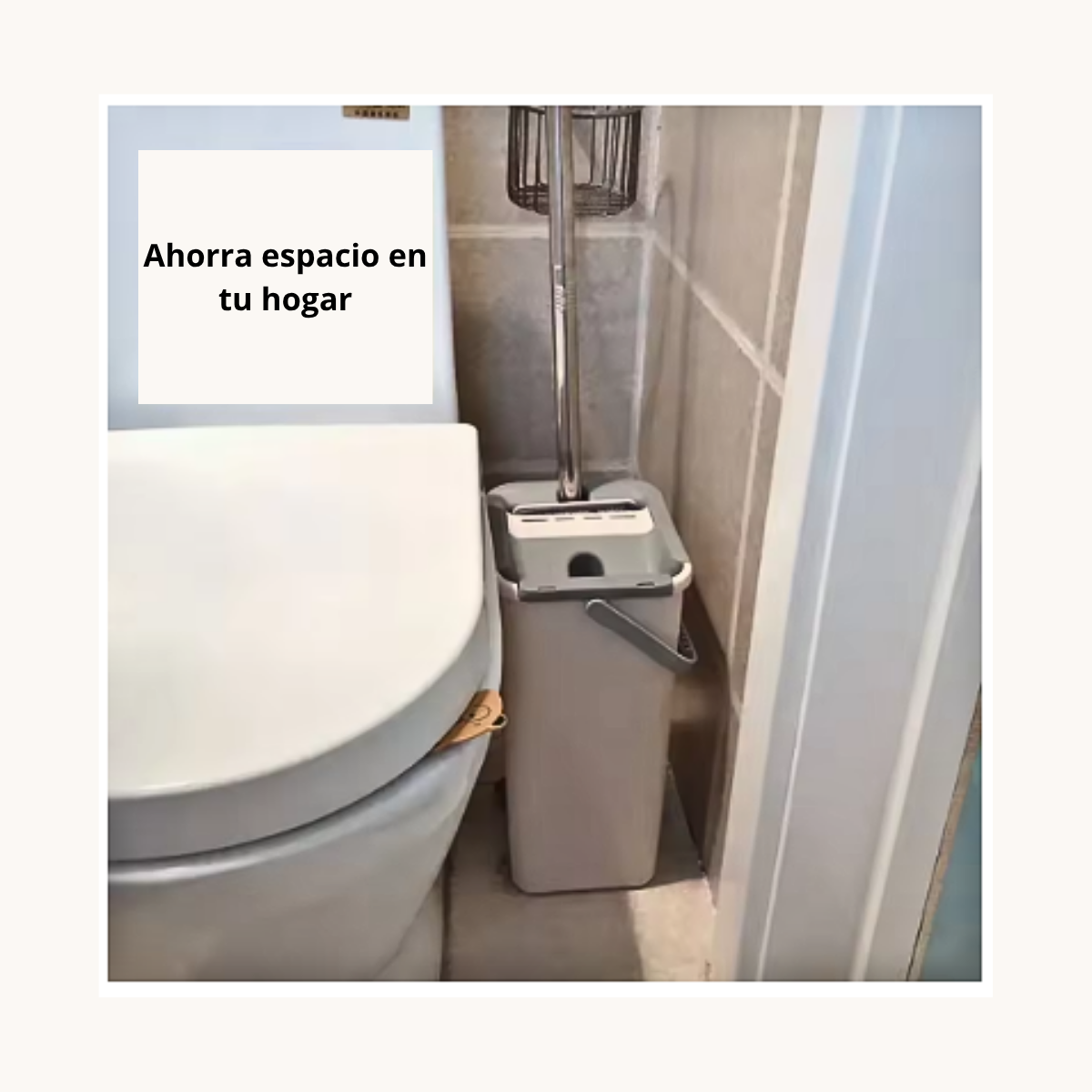 Trapero Mopa Microfibra Escurridor Manos Libres + Repuesto-4