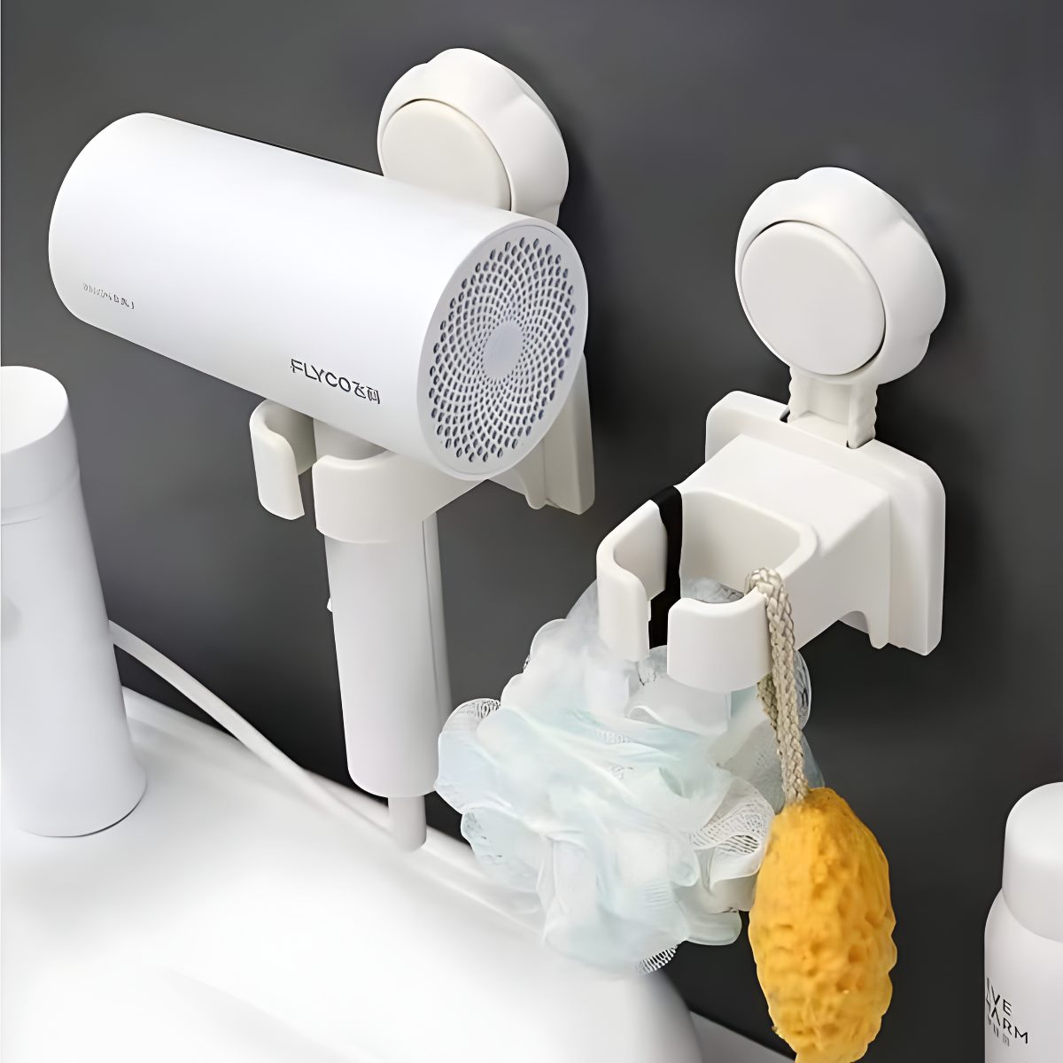 Soporte Base De Pared Porta Secador De Pelo Cabello-5