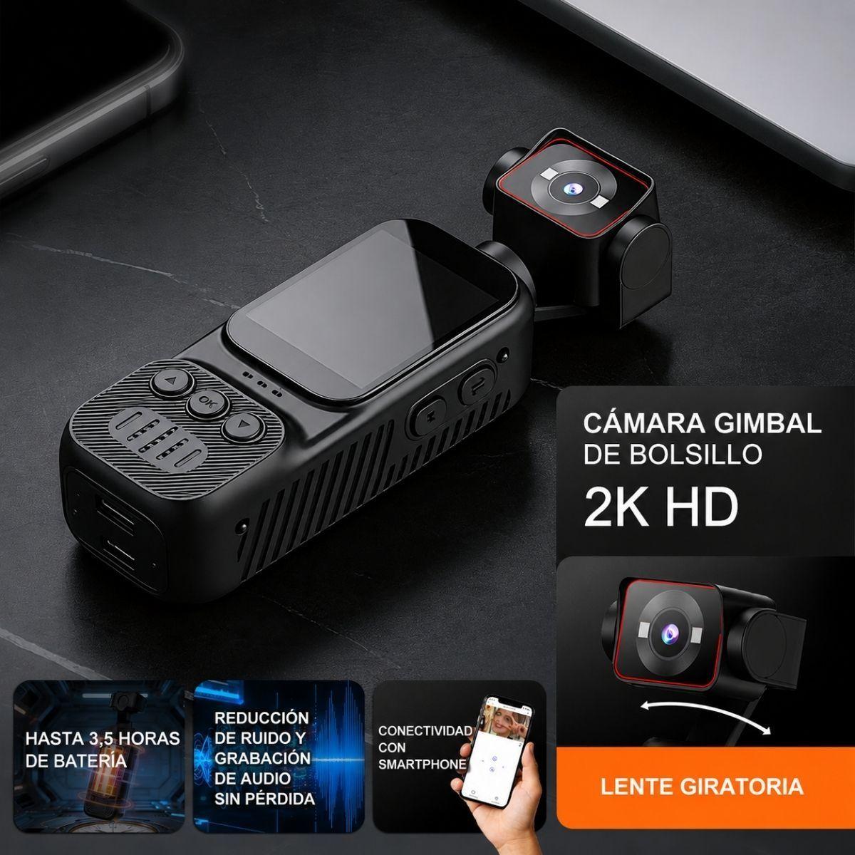 Camara Deportiva Gimbal 4k Wifi Estabilizador Pantalla IR-3