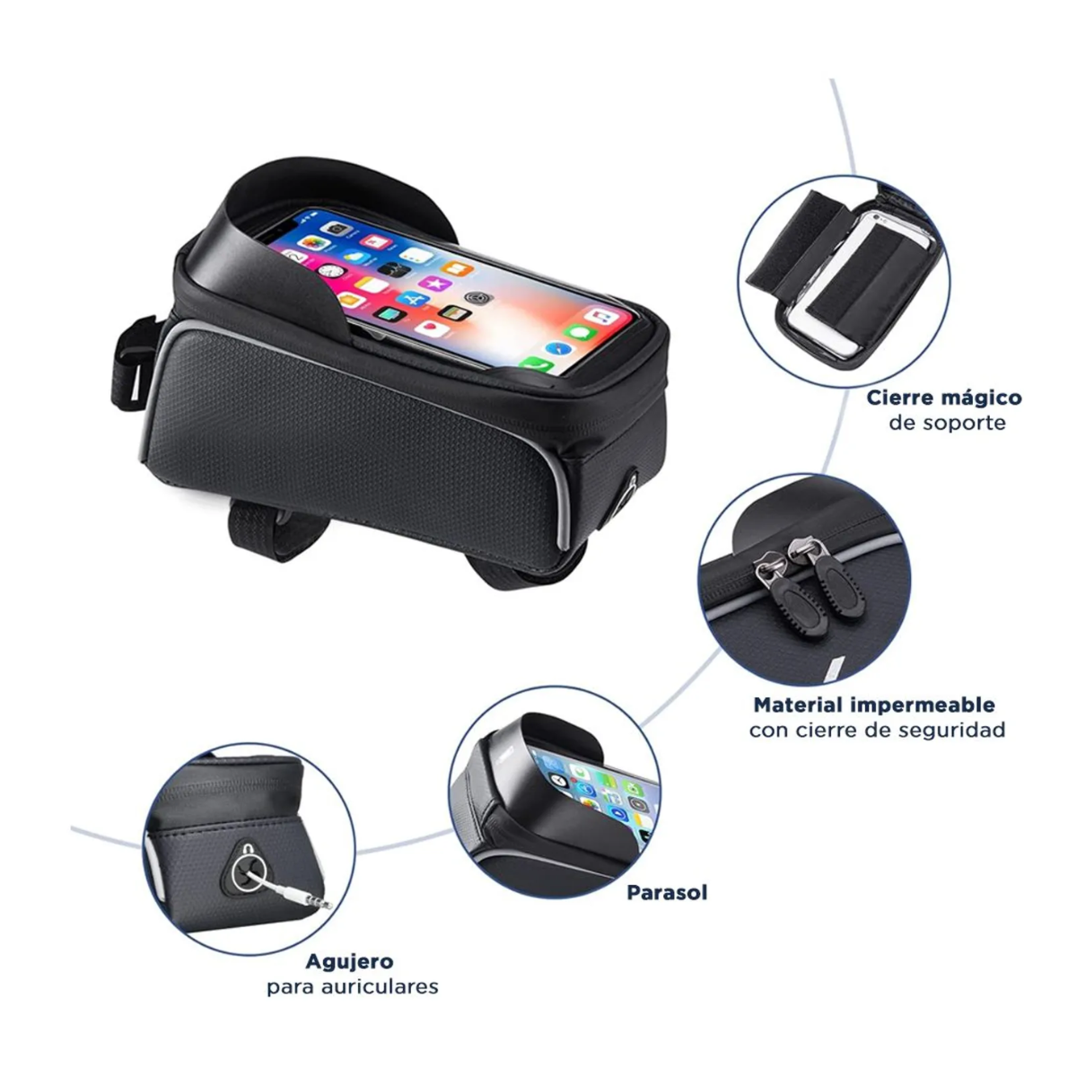 Soporte De Celular Para Bicibleta Impermeable Antirobo-1